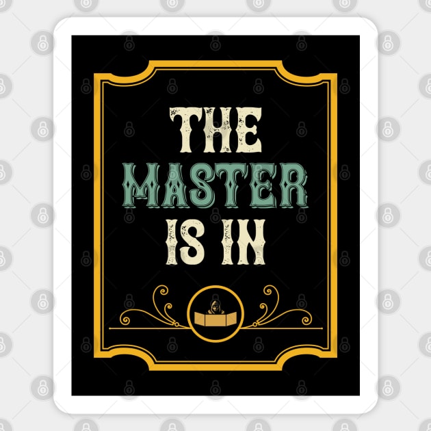 The Master Is in Vintage Tabletop RPG Sticker by pixeptional